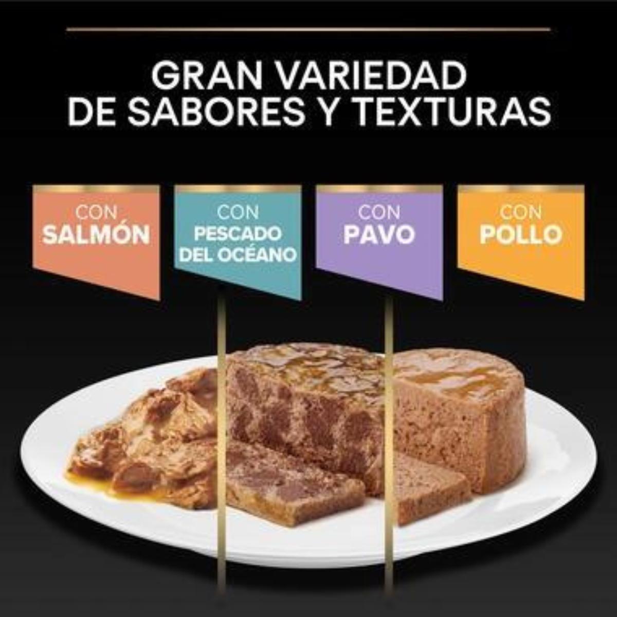 Terrine de Manutenção Esterilizada para Gatos Adultos Pro Plan com atum e salmão Purina lata 12x85g
