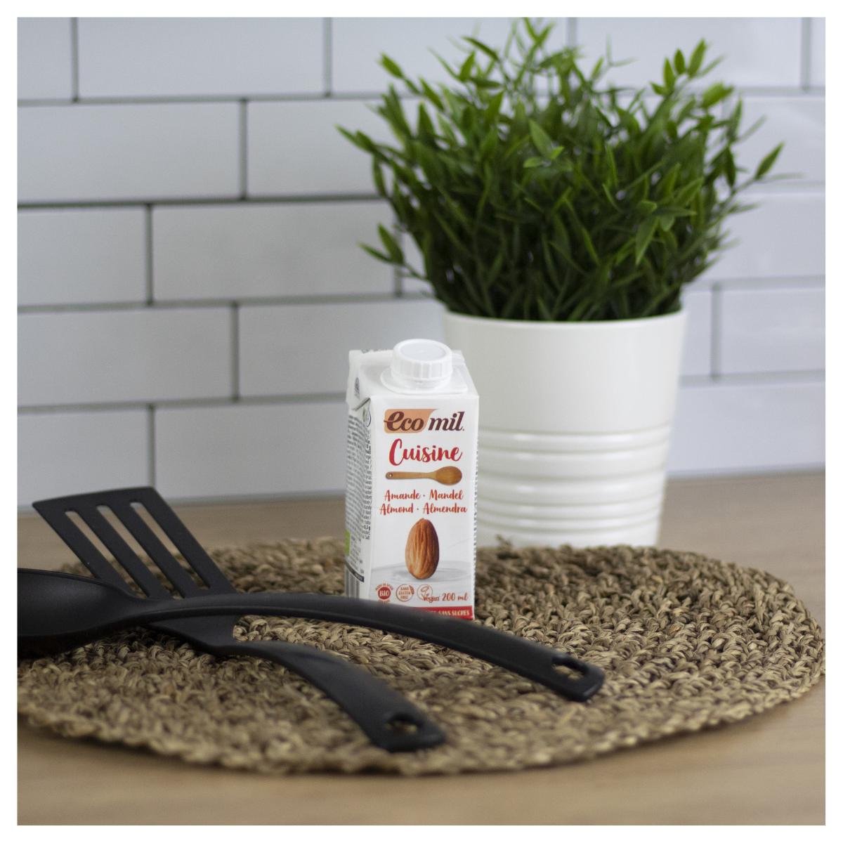 Creme Vegetal de Amêndoa sem Açúcar Bio Cuisine Nature Ecomil 200 ml
