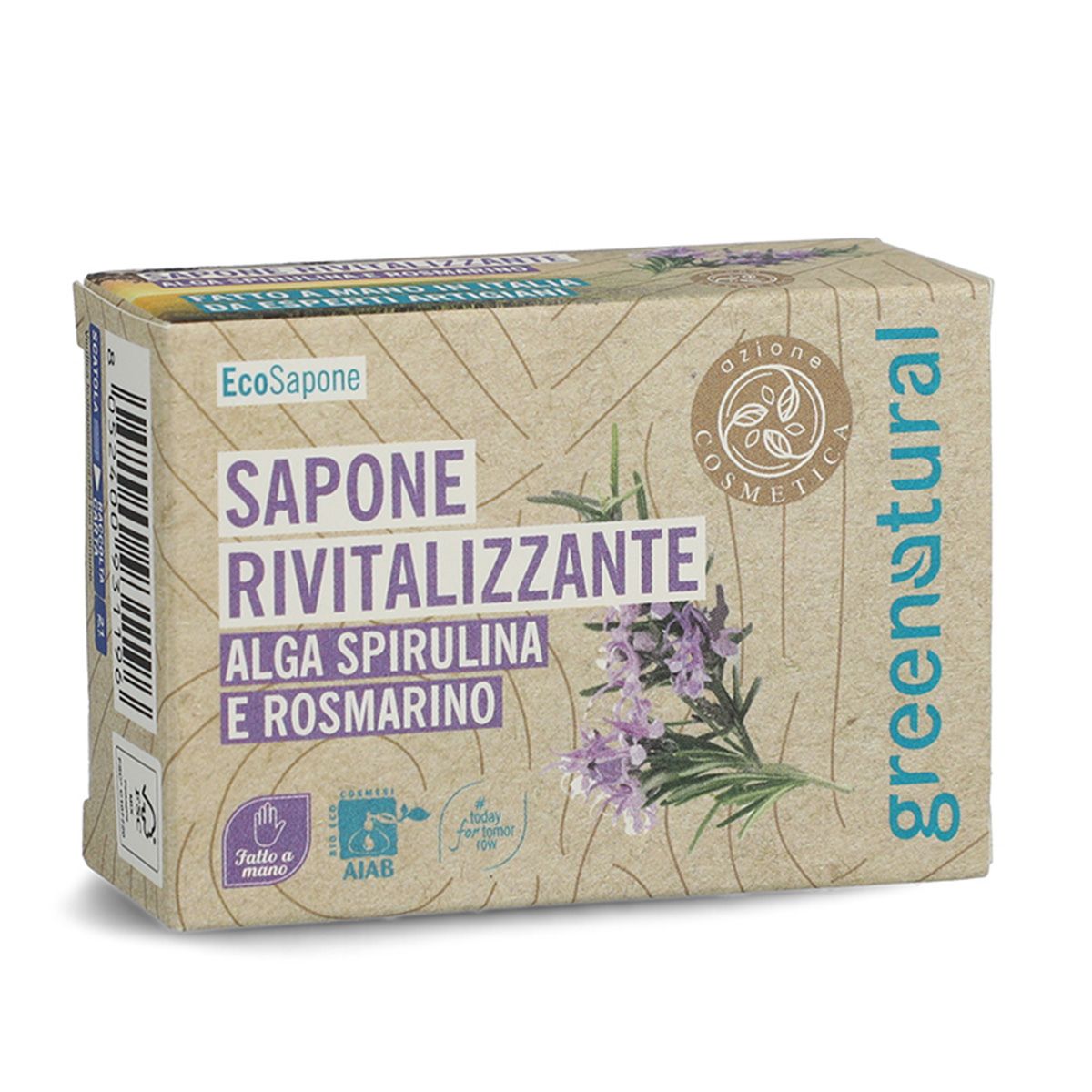 Sabonete Revitalizante Spirulina/Alecrim em Barra 100 GR Greenatural
