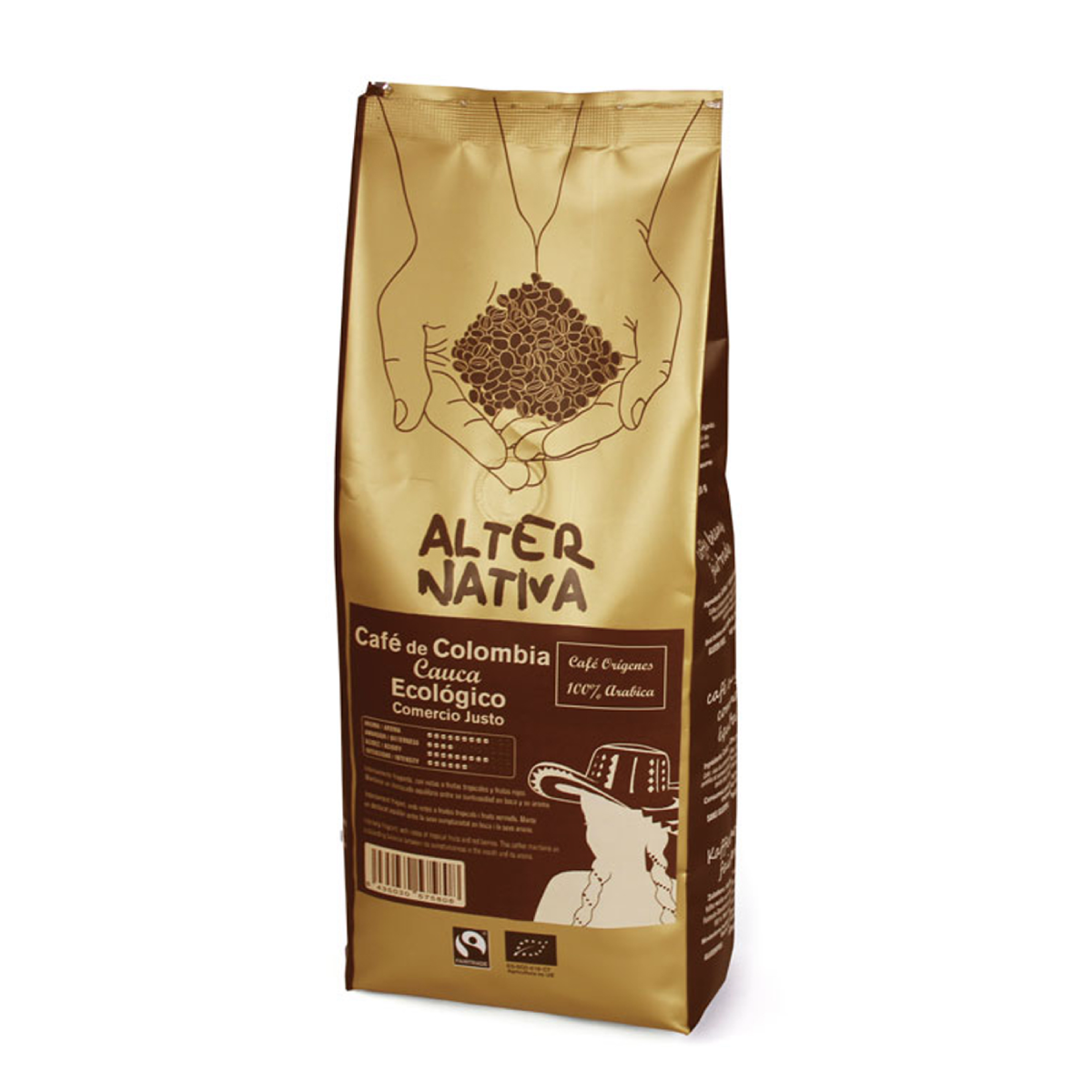 Grãos de café Origem Colômbia Cauca BIO 500g