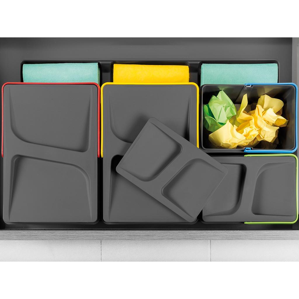 Emuca Base para gavetas de cozinha, módulo 900 mm, Plástico, Cinza Antracite Módulo 90