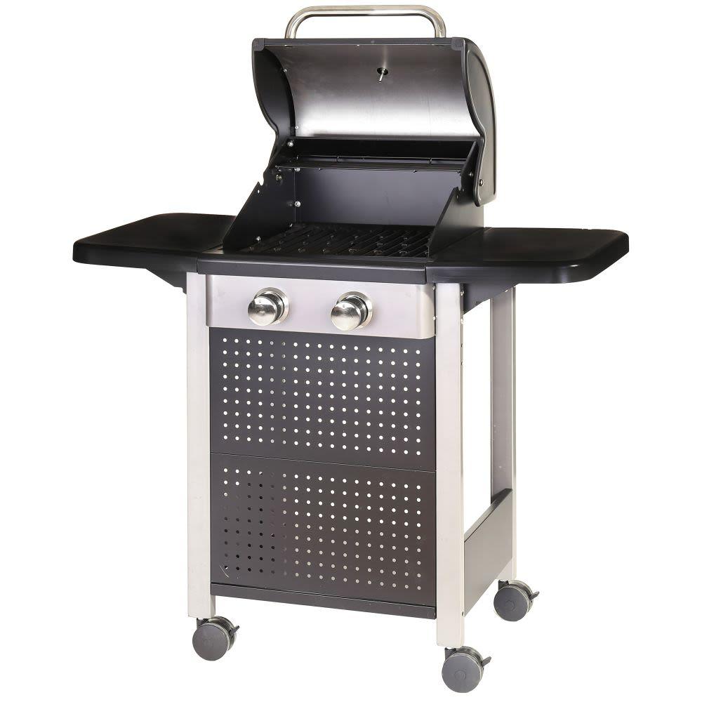 Grelhador a gás Birgitt 2 queimadores em aço 52 x 116 x 110 cm Ldk Garden