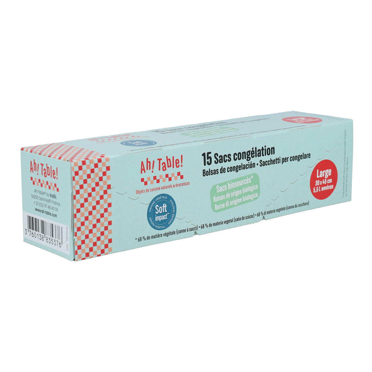 Sacos para congelador/latas 30 x 45 mm, Ecodis, 15 unid.