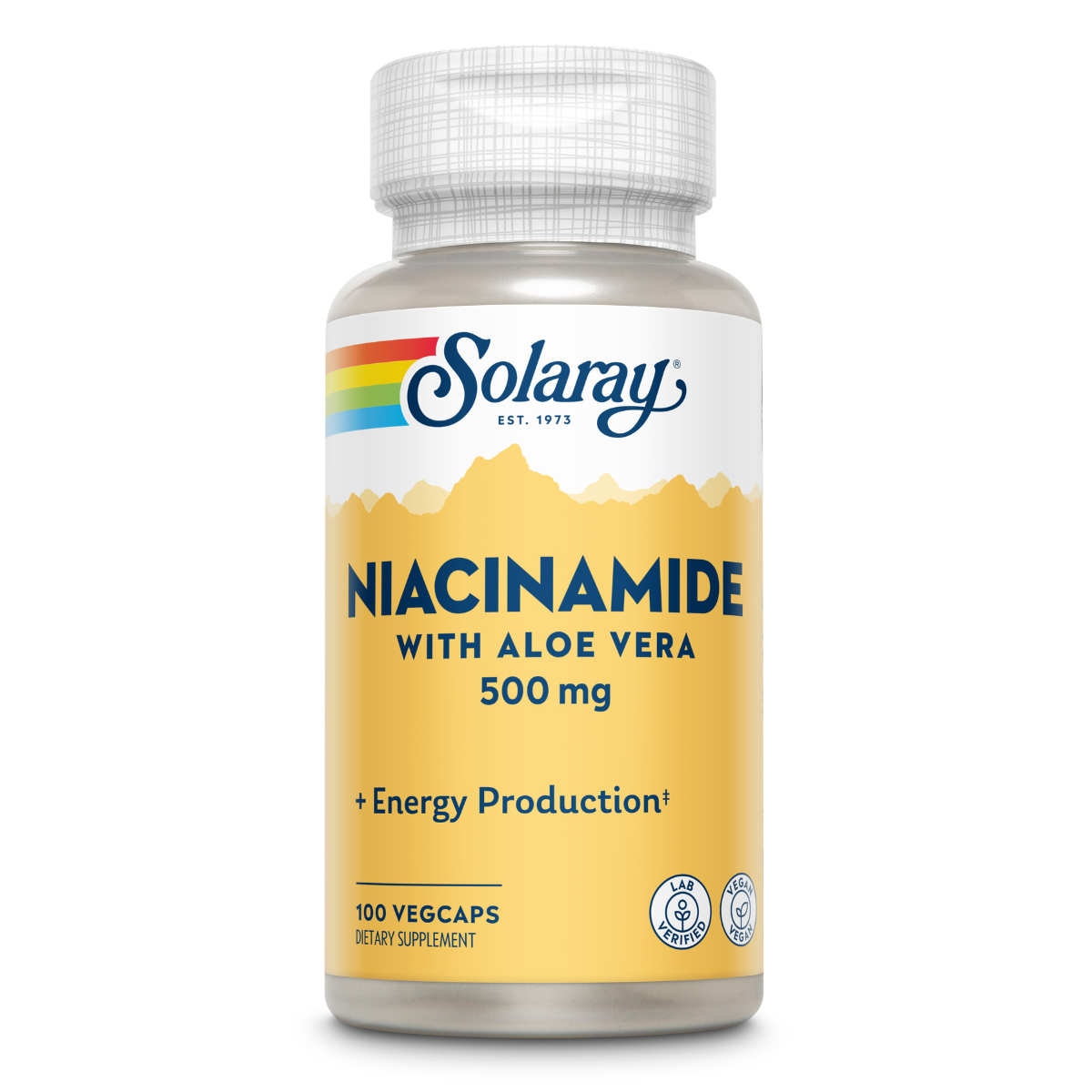 Niacinamida 500 mg Solaray 100 cápsulas vegetais