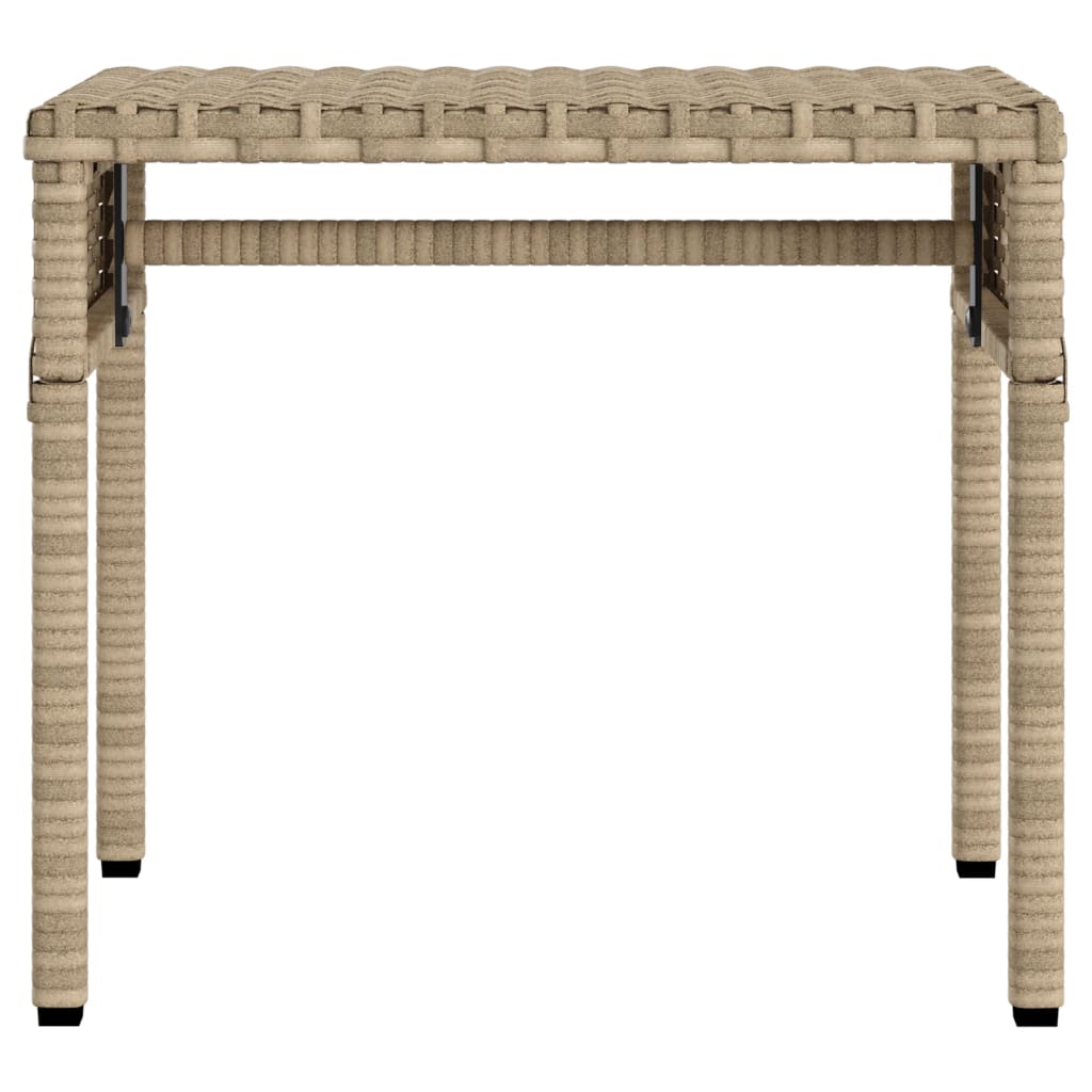Tumbona Con Capota Y Mesa Ratán Sintético Beige / Vetonek_5