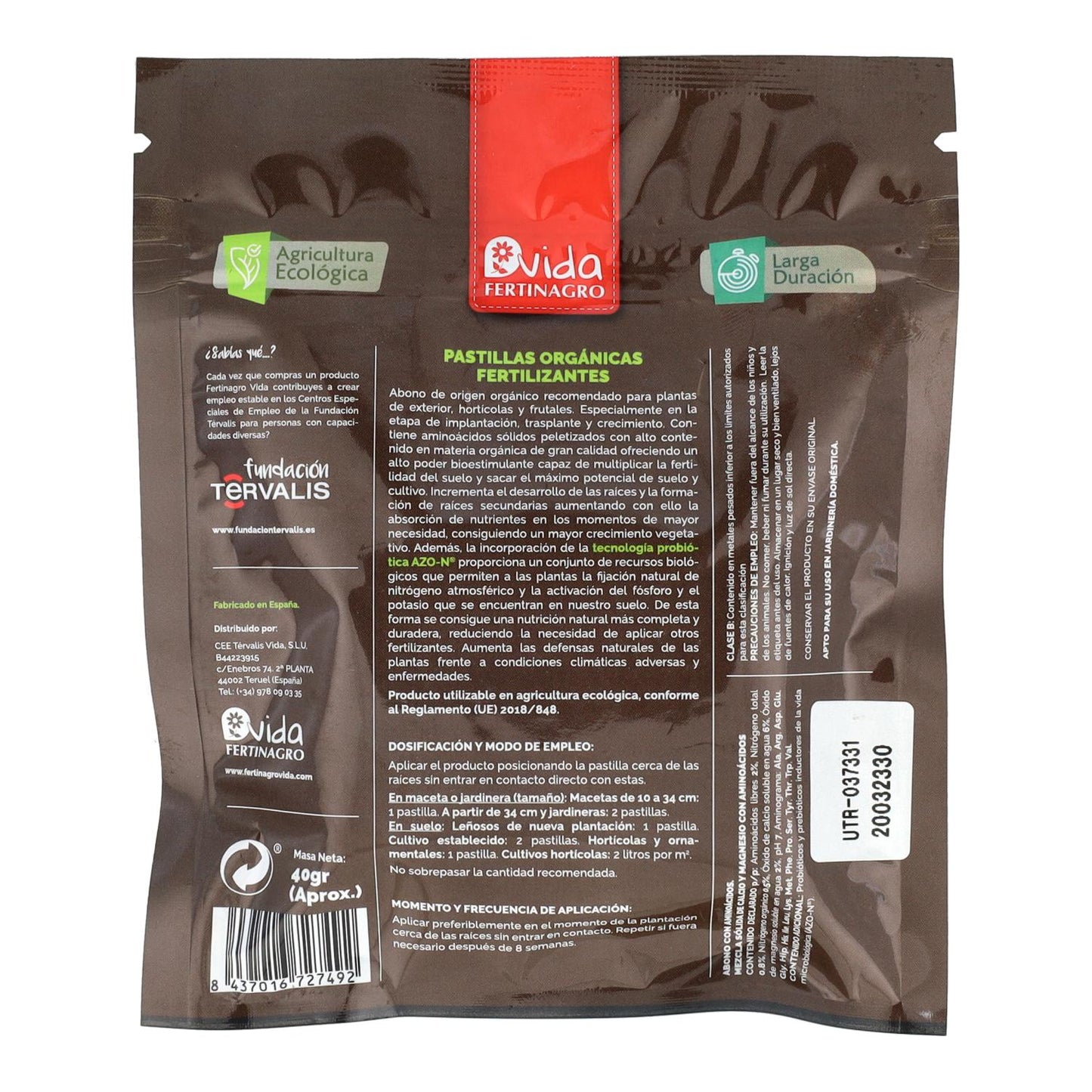 Comprimidos de fertilizante orgânico BIO Fertinagro 10 comprimidos