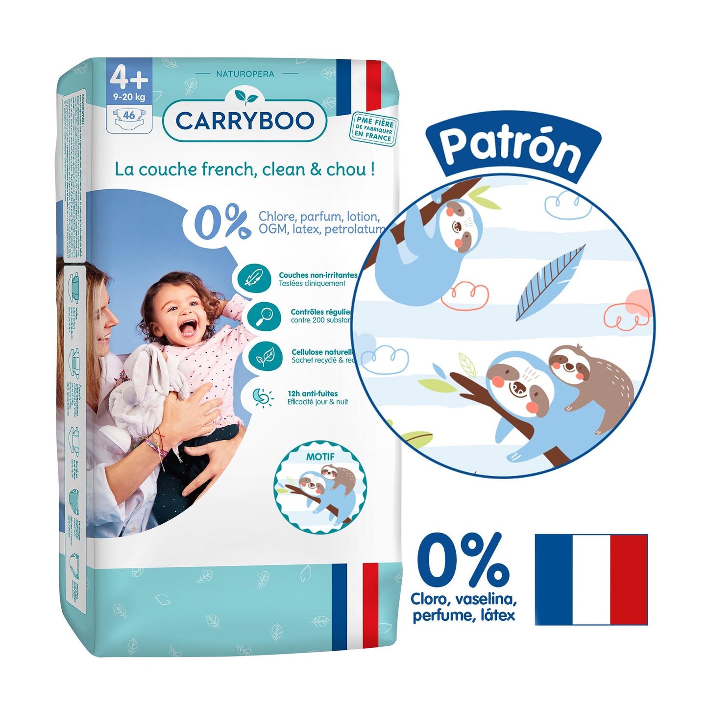 CARRYBOO - Fraldas Ecológicas T4+ (9-20kg) - Fraldas Jumbo 46