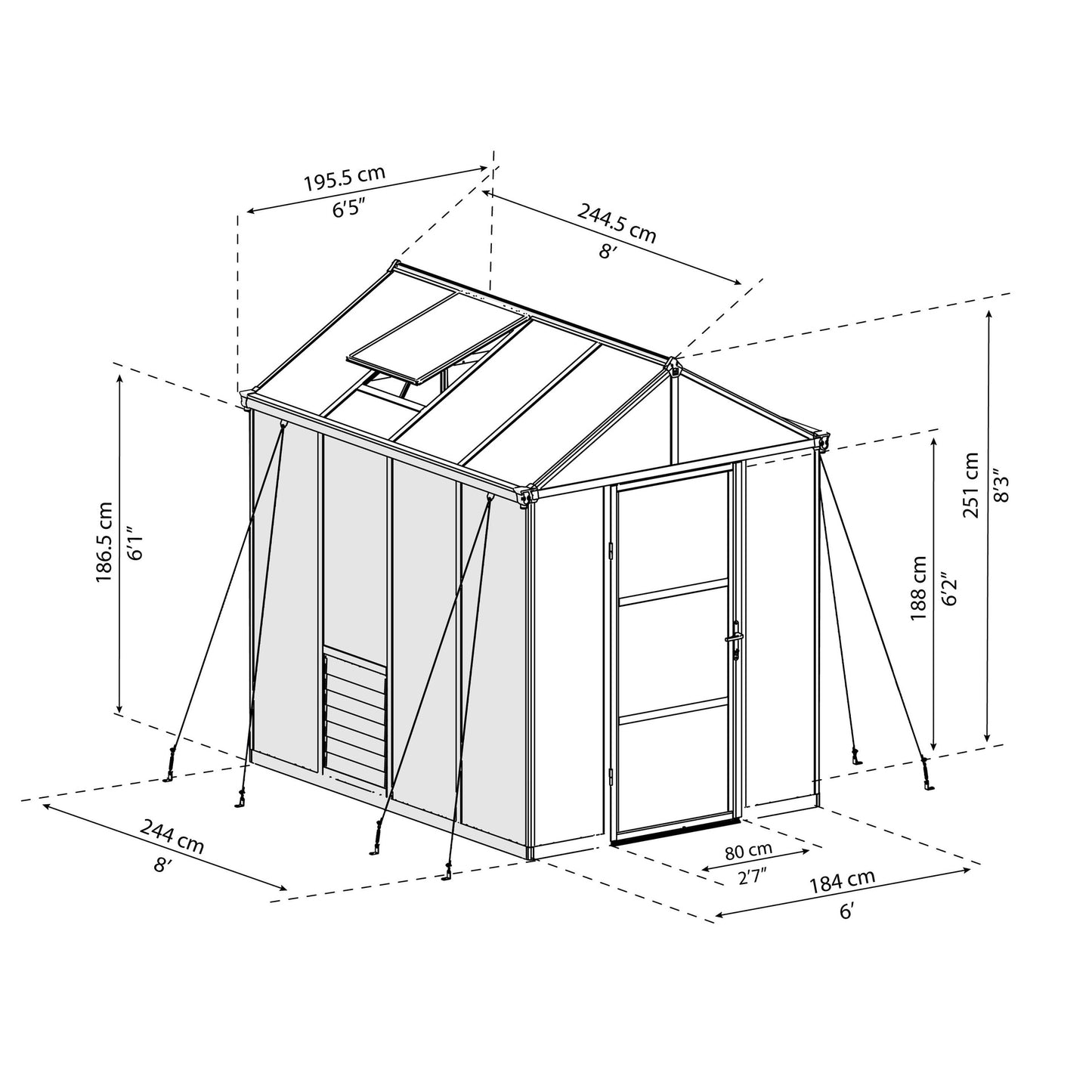 Estufa Glory 244x195 cm Cinza