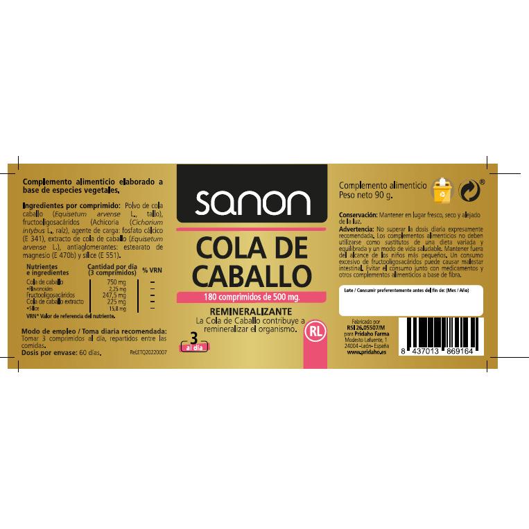 Cavalinha SANON 180 comprimidos de 500 mg