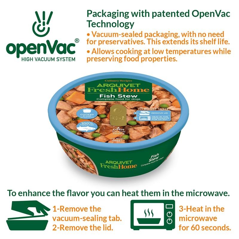 Arquivet Fresh Home Fish Stew Alimento húmedo de pescado para perros 280 g