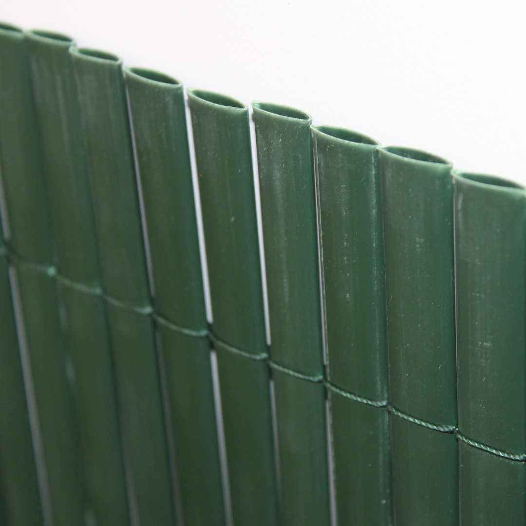 Cañizo Pvc Doble Cara| 1x3 M| Color Verde| Lamas 11 Mm| Composición 100% Pvc| Bridas Sujeción Incluidas_5