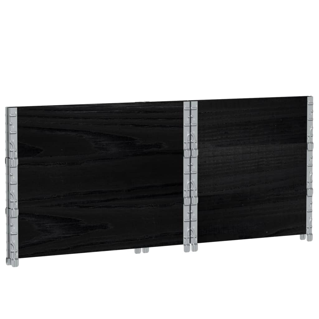 Jardinera De Madera Maciza De Pino Negro 80x60 Cm_5