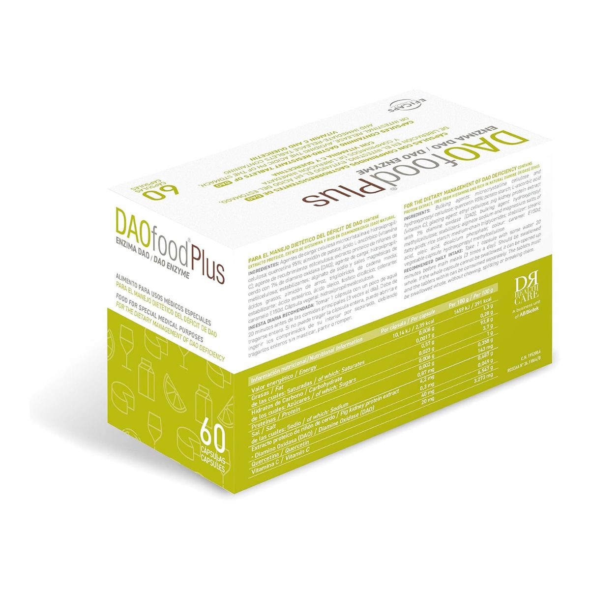 DAOfood® Plus 60 cápsulas com comprimidos gastrorresistentes