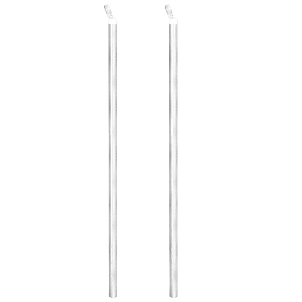 Valla Tela Metálica Y Postes Acero Galvanizado Plateada 15x1 M / Vetonek_5
