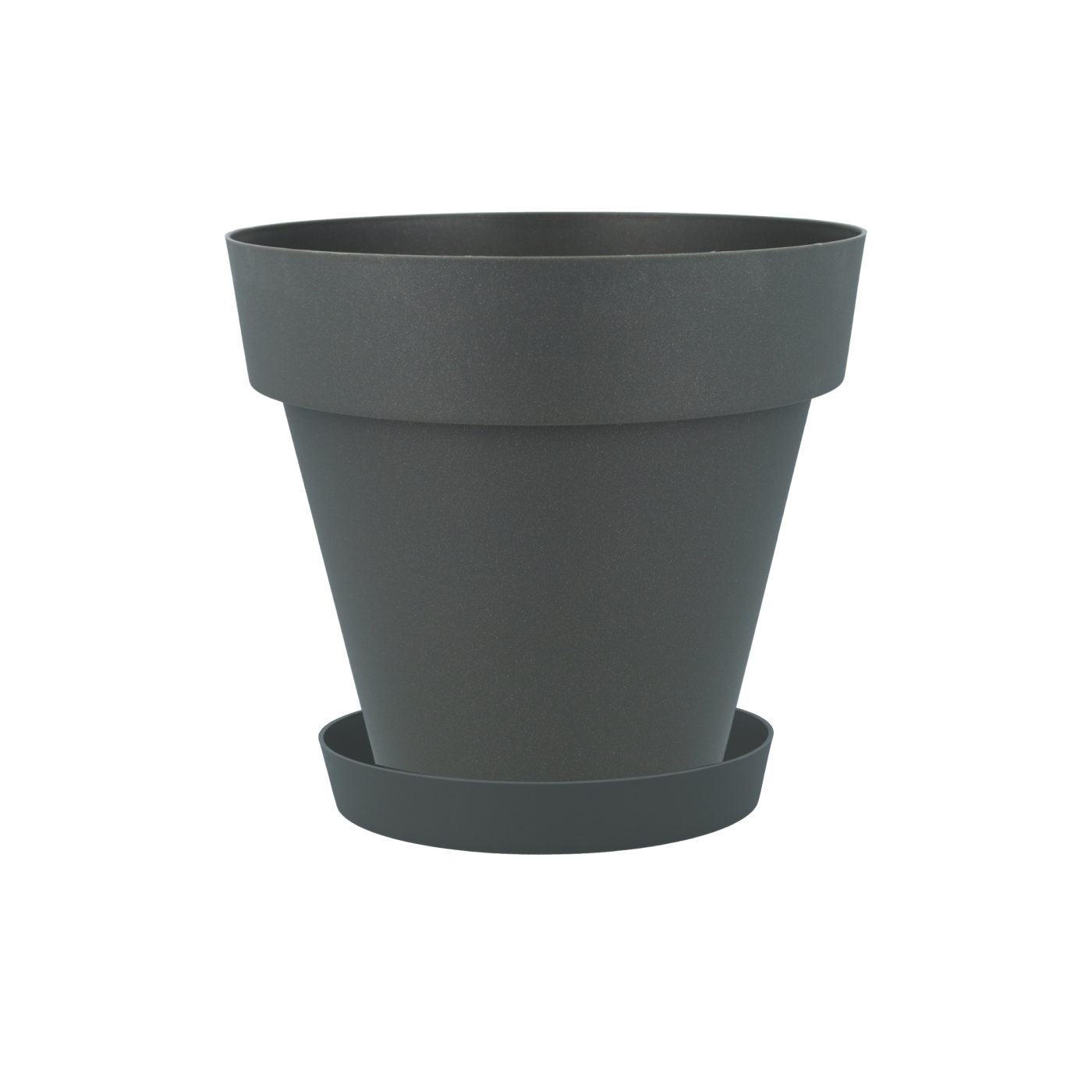 Vaso Tes 18 x 15 cm cor antracite com pires