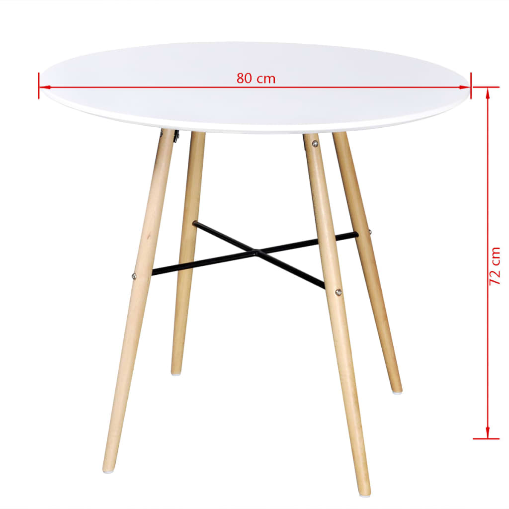 Mesa De Comedor Redonda Mdf Blanca_1