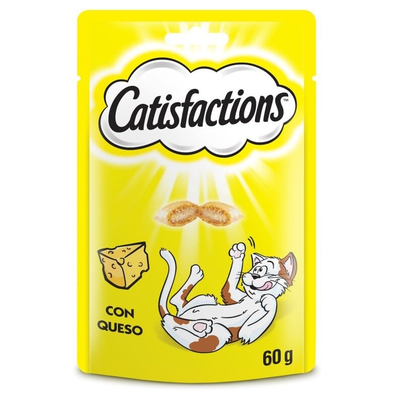 Petiscos de queijo para gatos Catisfactions 60g