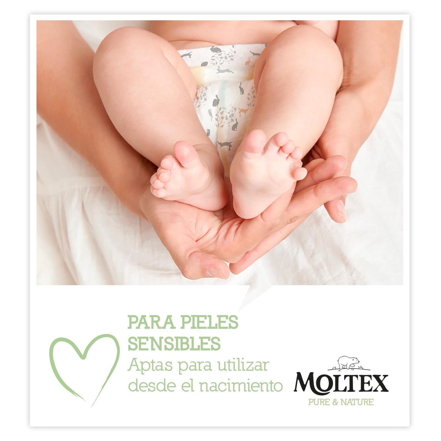 Pack de 6 toalhetes Moltex Pure & Nature 60 unidades