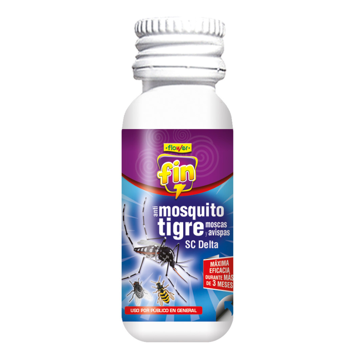 Inseticida concentrado para mosquito tigre de barbatana Flor 25 ml