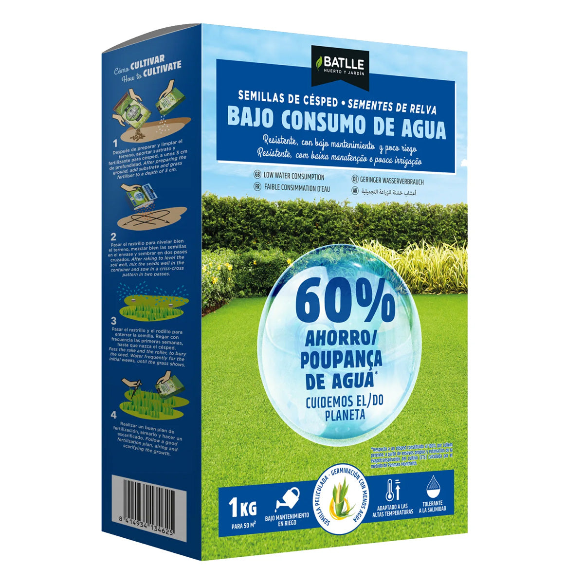 Sementes de relva Batlle economizadoras de água 1 kg
