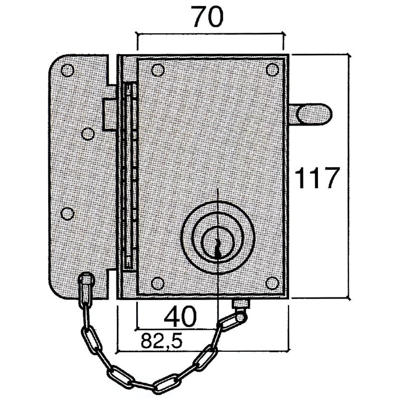 Cerradura Ucem 4500-hb/ Izquierda_1