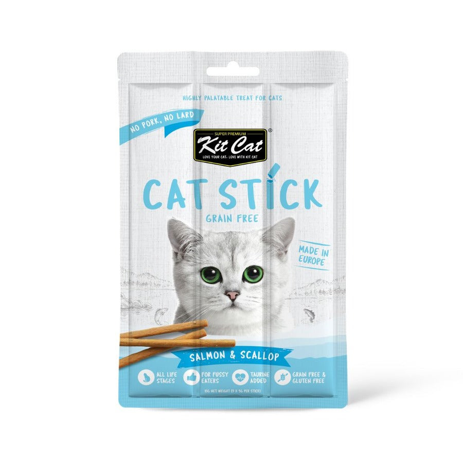Cat Kit Cat Stick - Salmão e Vieiras 15 g Petisco semi-húmido para gatos