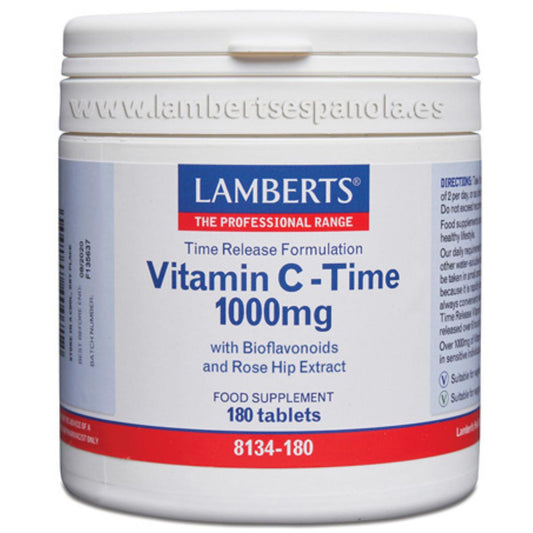 Vitamina C de Libertação Sustentada 1000 mg Lamberts 180 Comprimidos