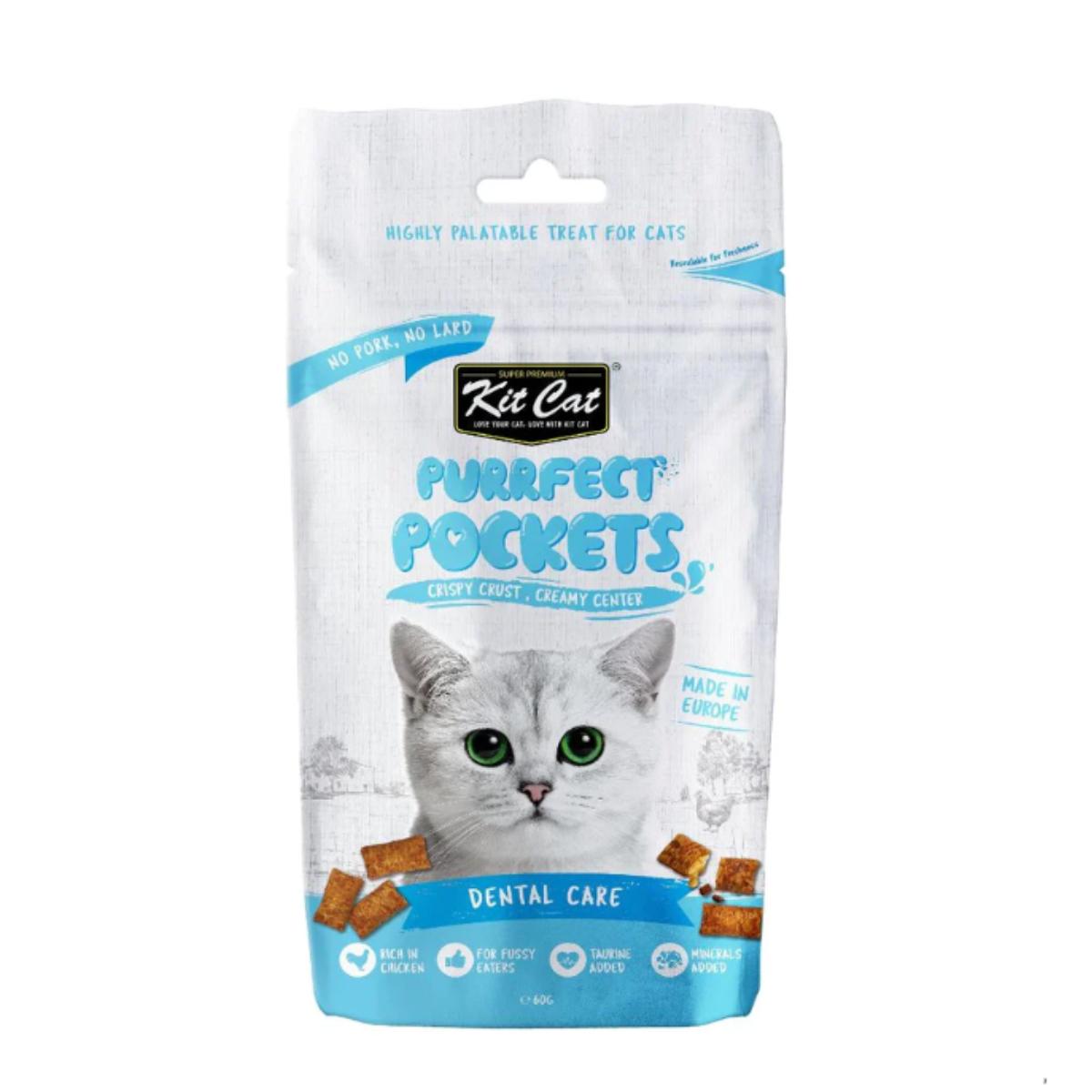 Kit Cat Purrfect Pockets - Cuidados Dentários 60 g Snack funcional para gatos