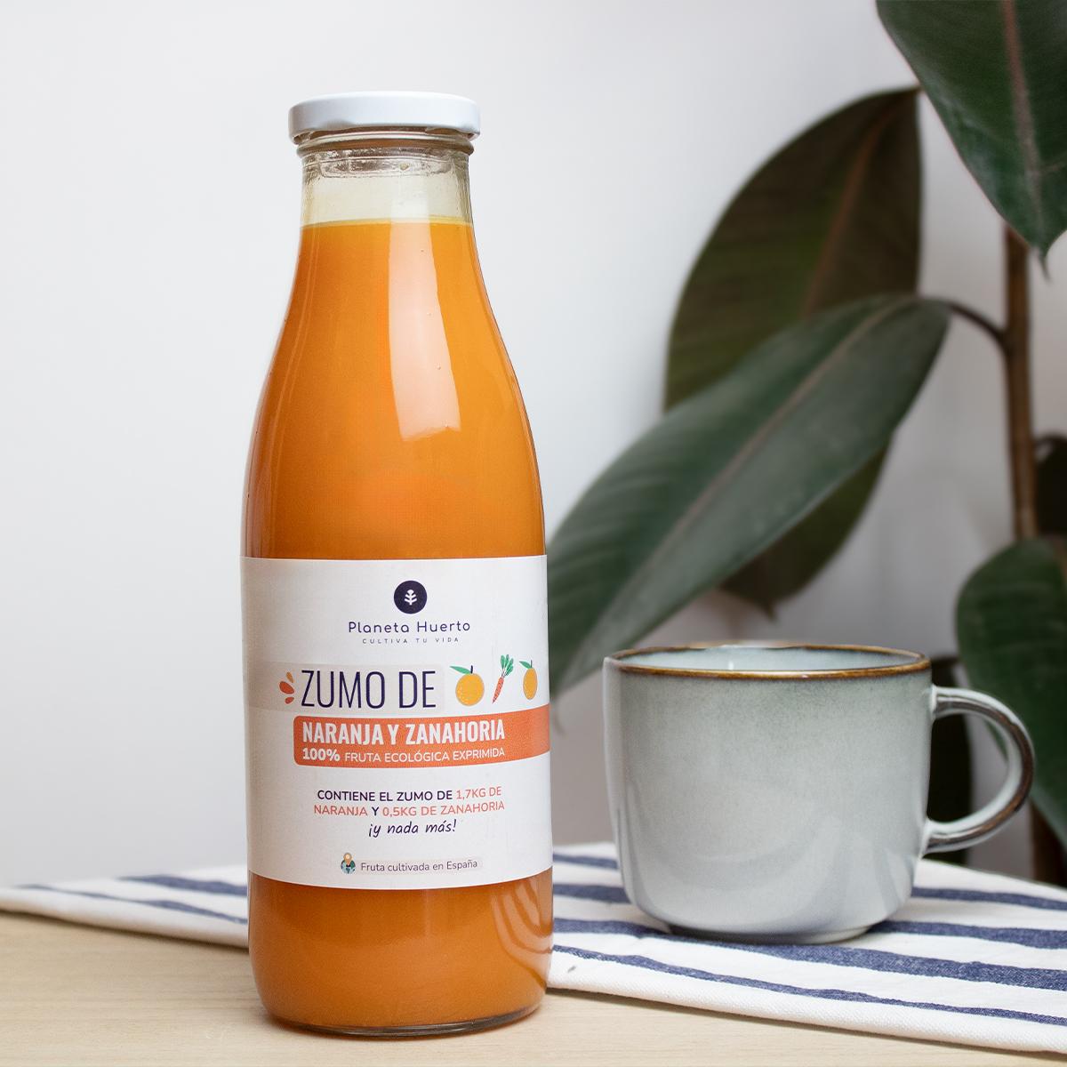 Sumo de Cenoura e Laranja 100% fruta espremida Eco Planeta Huerto 750ml