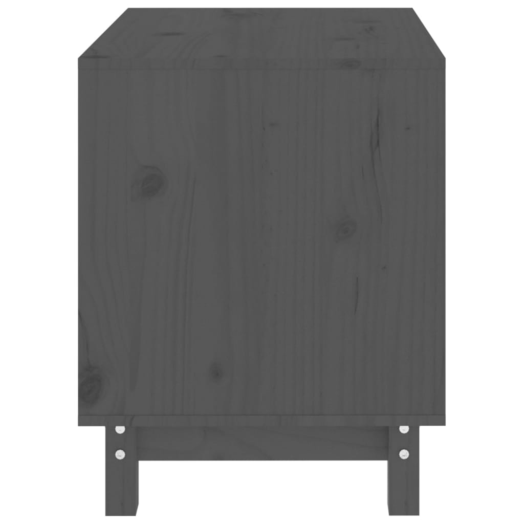 Vidaxl Caseta Para Perros Madera Maciza De Pino Gris 60x45x57 Cm_5