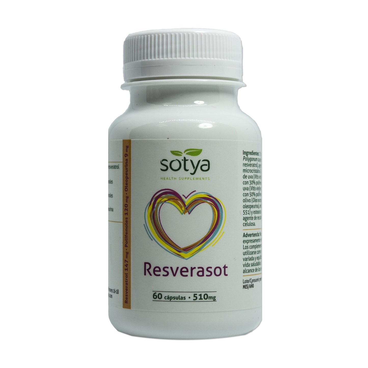 Resverasot Sotya 510 mg 60 cápsulas