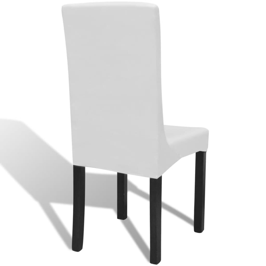 Vidaxl Funda Para Silla Elástica Recta 6 Unidades Blanca_3