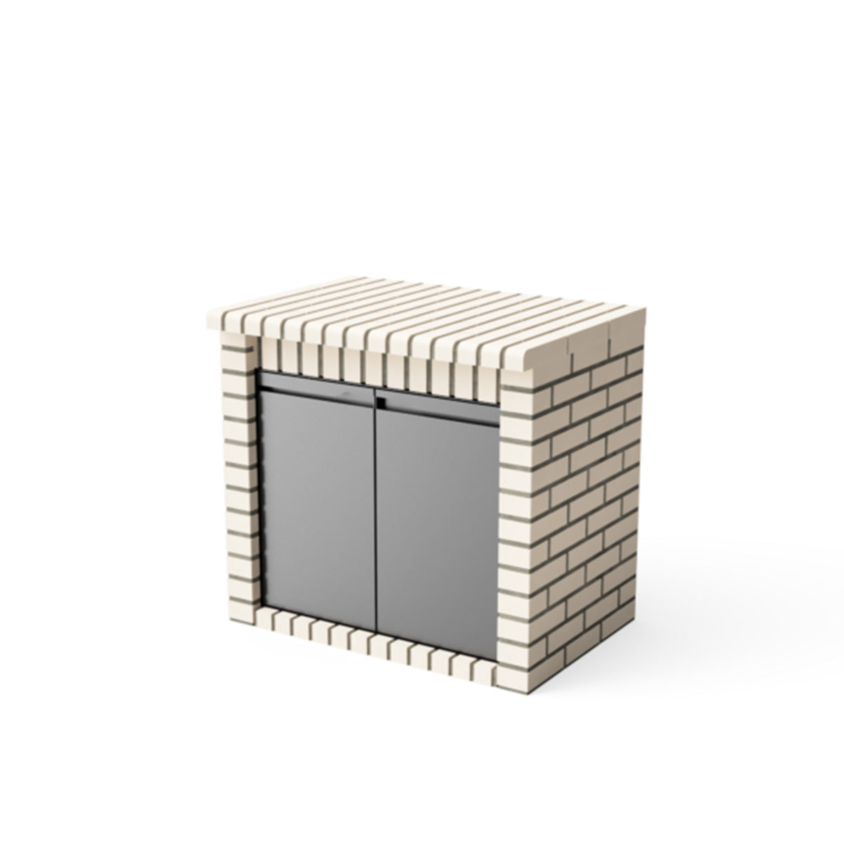 Módulo de banco Volterra bege com portas, Movelar