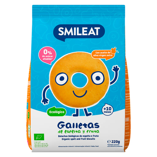 Smileat Bolachas infantis biológicas de espelta e maçã, 220g