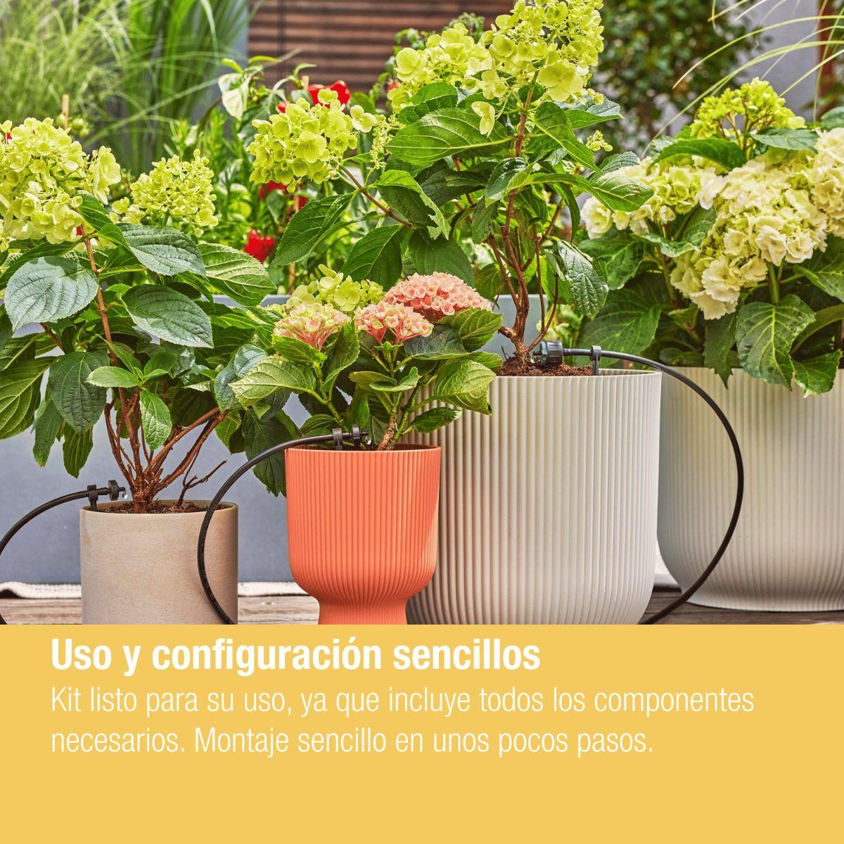 Conjunto de rega gota-a-gota Gardena Microdripsystem para varanda (15 plantas)