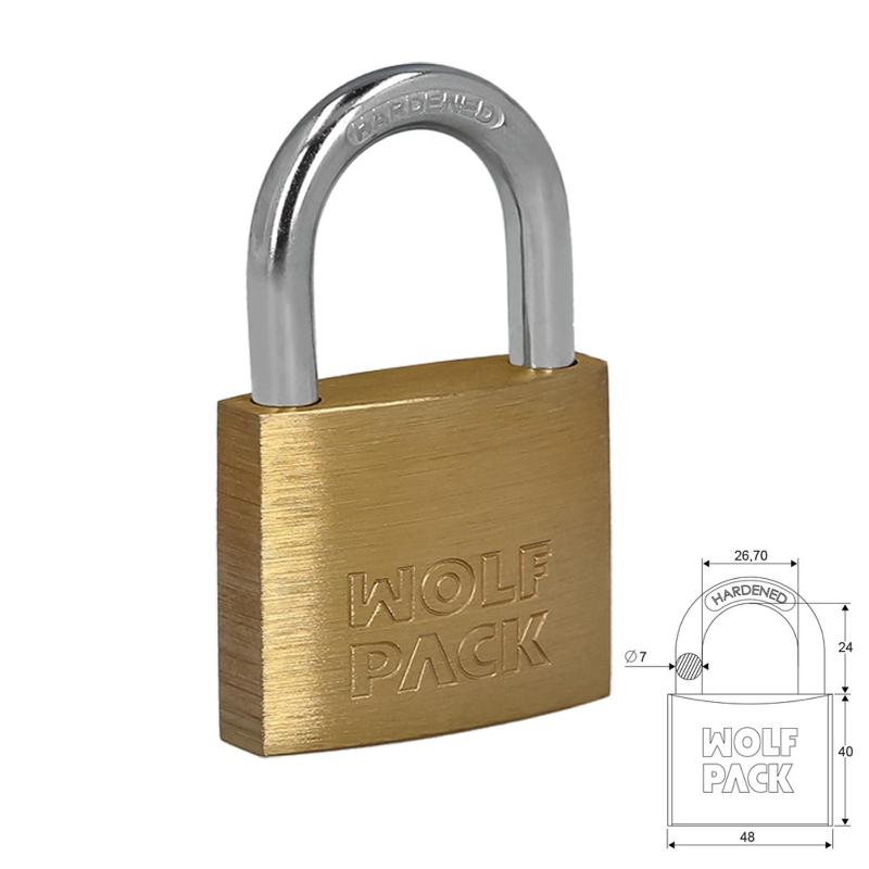 Candado Laton Arco Normal 50 Mm.