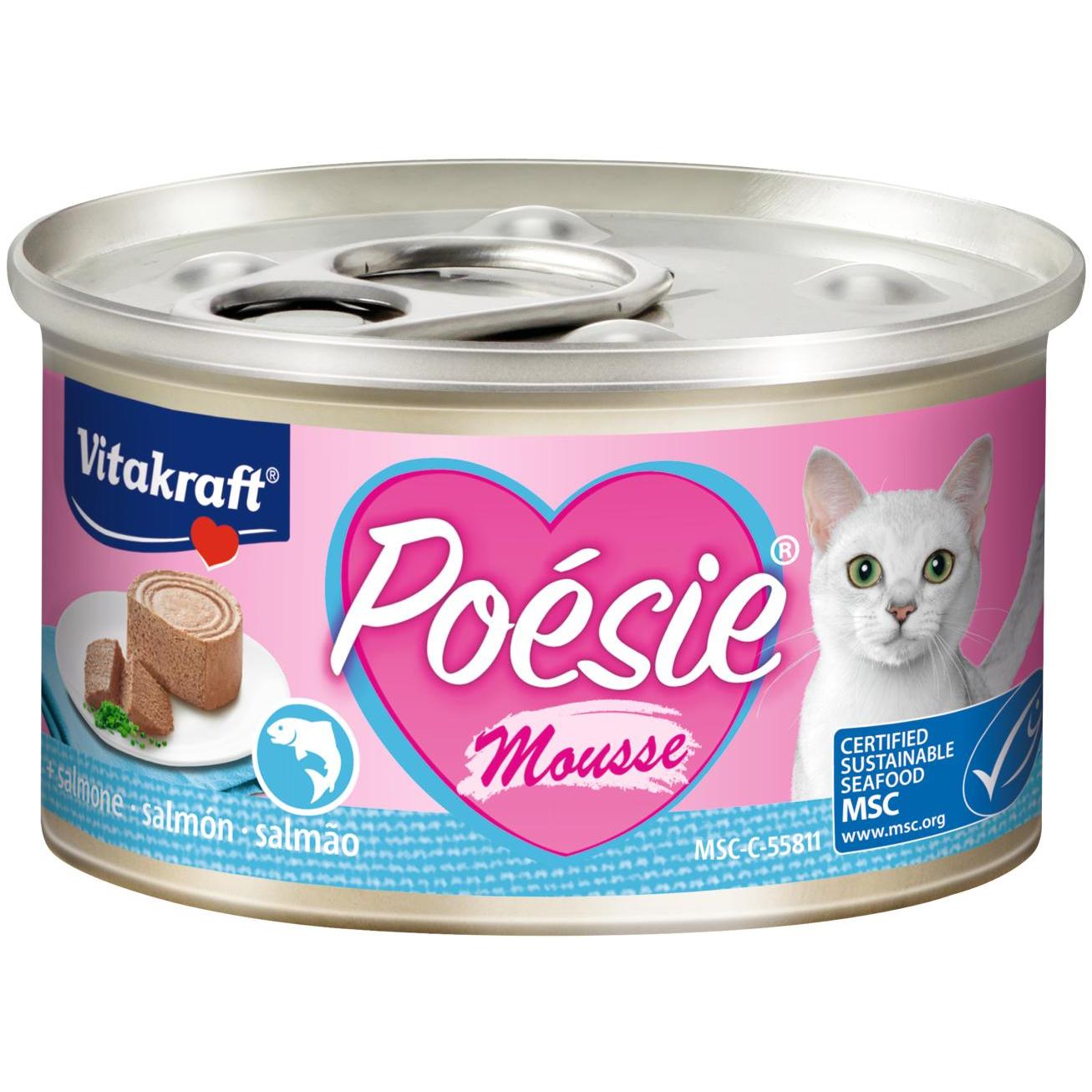 Mousse de salmão Vitakraft Latita Poésie 85 g de ração húmida para gatos