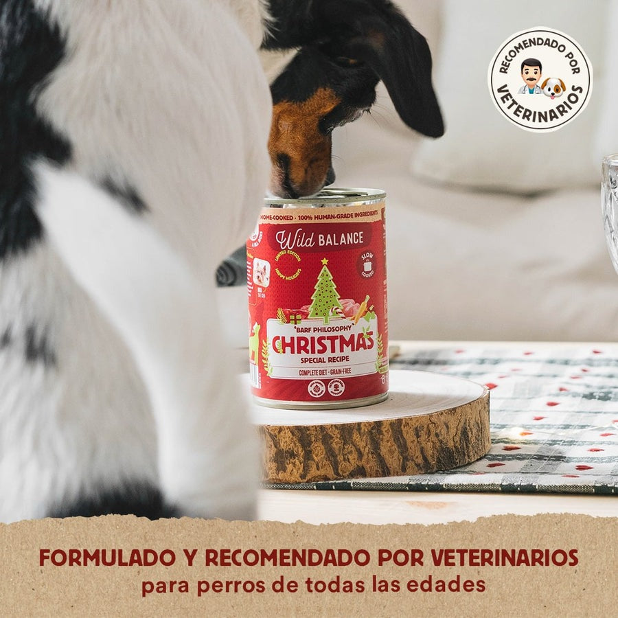 Wild Balance Christmas Recipe BARF Veado e Coelho Lata para Cães 400g