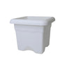 Vaso de terra quadrado branco 33 x 33 x 27 cm