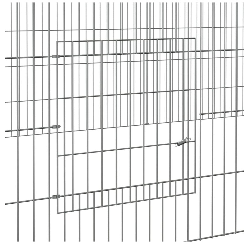 Vidaxl Jaula Para Conejos 3 Paneles Hierro Galvanizado 325x109x54 Cm_5