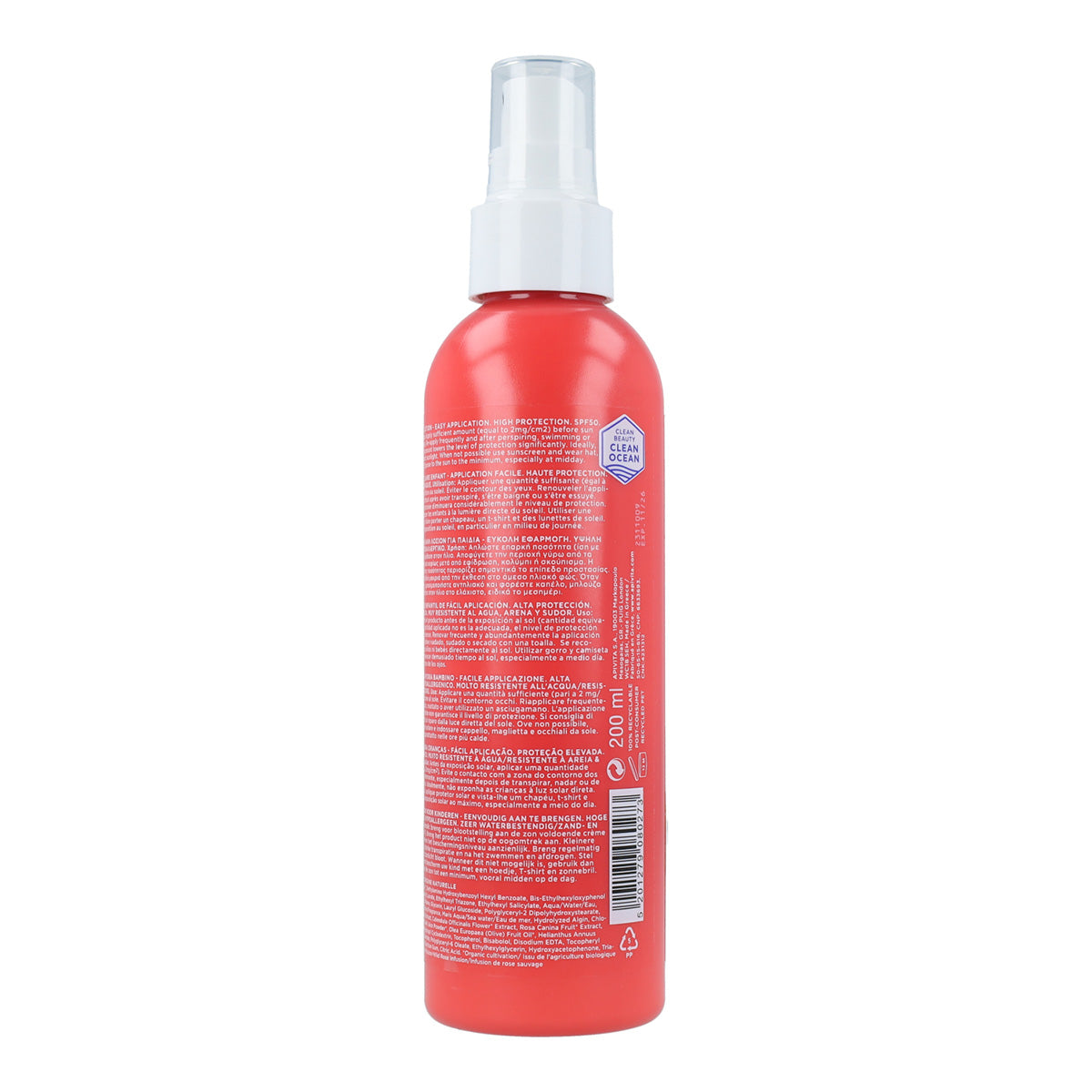 Protetor solar infantil FPS50 Apivita 200ml