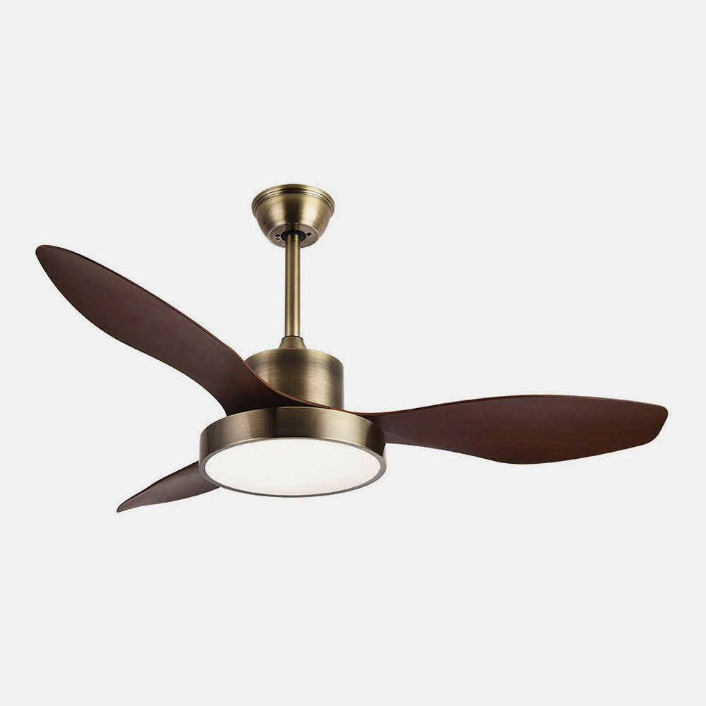 Ventilador Dc Hayate 48w 4080lm Cuero/roble 3 Asp 39/54x120x120cm 3000-4000-6000k C/remoto, Memoria Y Temporizador_2