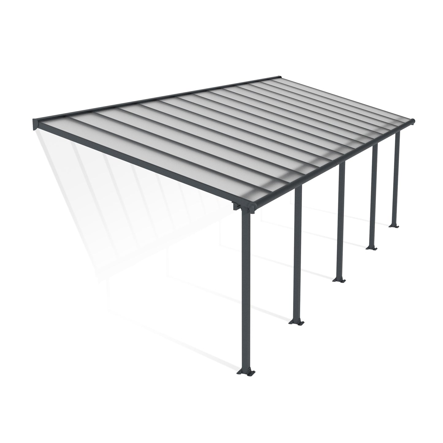 Pérgola anexa Olympia 860x294 cinzento