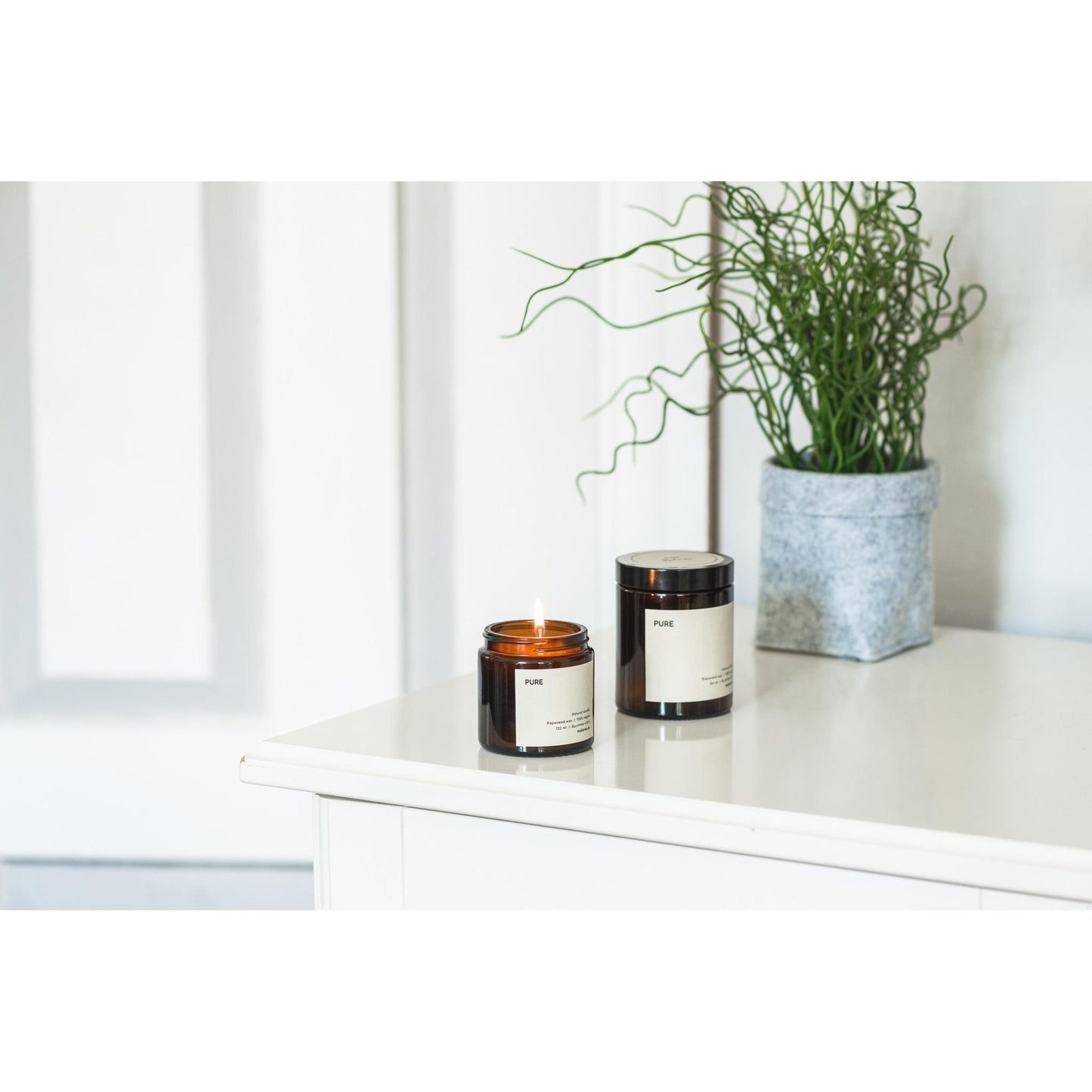 Vela natural "Pure" 180ml Mulieres