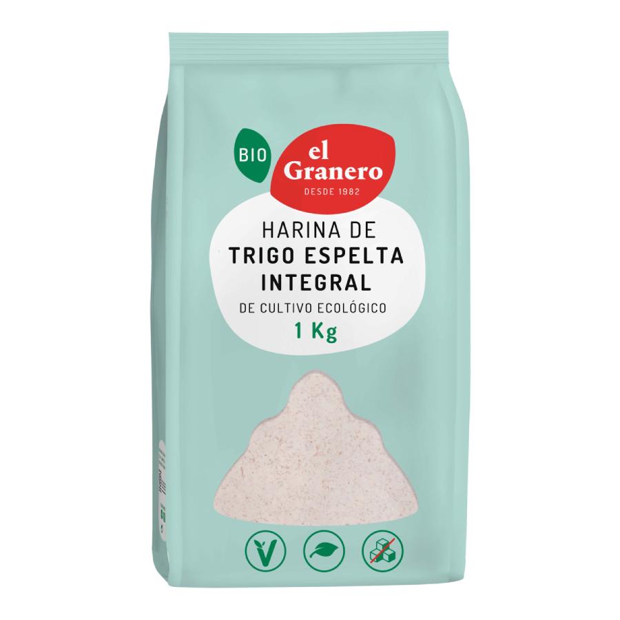 Embalagem de 2x Farinha de Trigo Integral Biológica El Granero 1kg