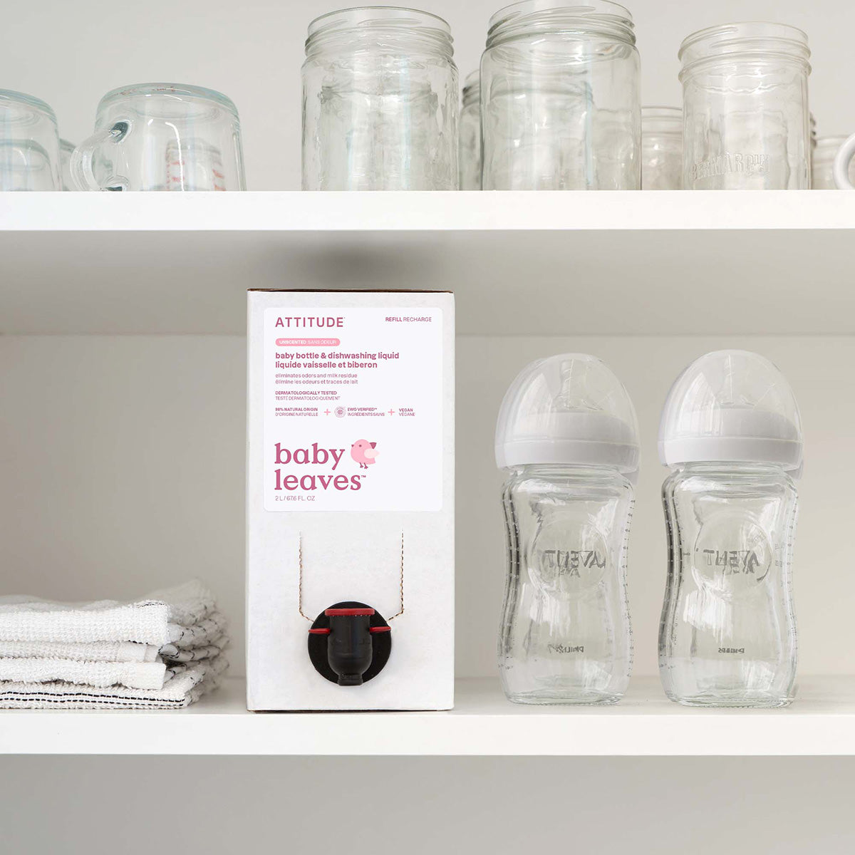 - Recarga para máquina de lavar louça e limpador de garrafas sem fragrância Nature + Technology 2 L