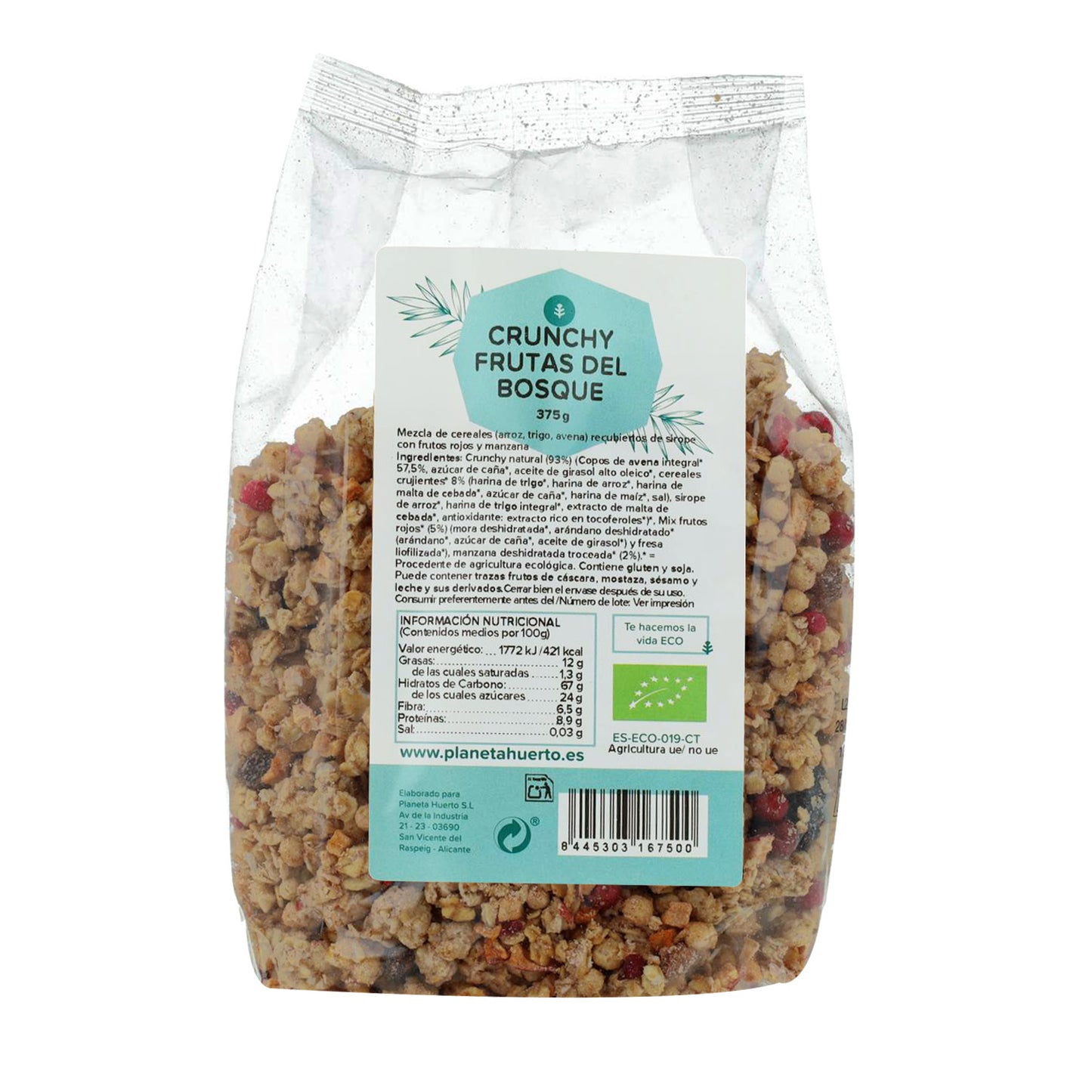 Muesli Crocante de Frutos Silvestres ECO Planeta Huerto 375 g