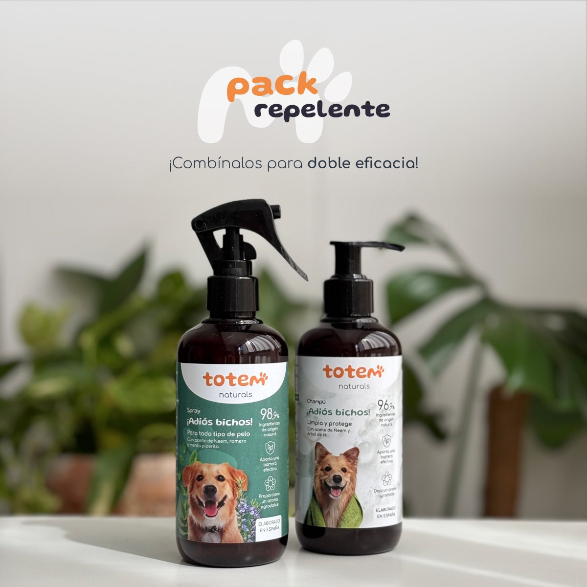 Spray repelente natural para cães Totem Naturals 250 ml