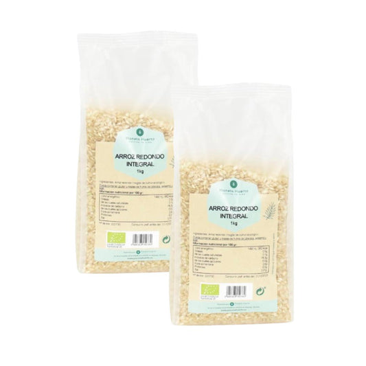 Embalagem de 2x arroz integral redondo ECO Planeta Huerto 1 kg