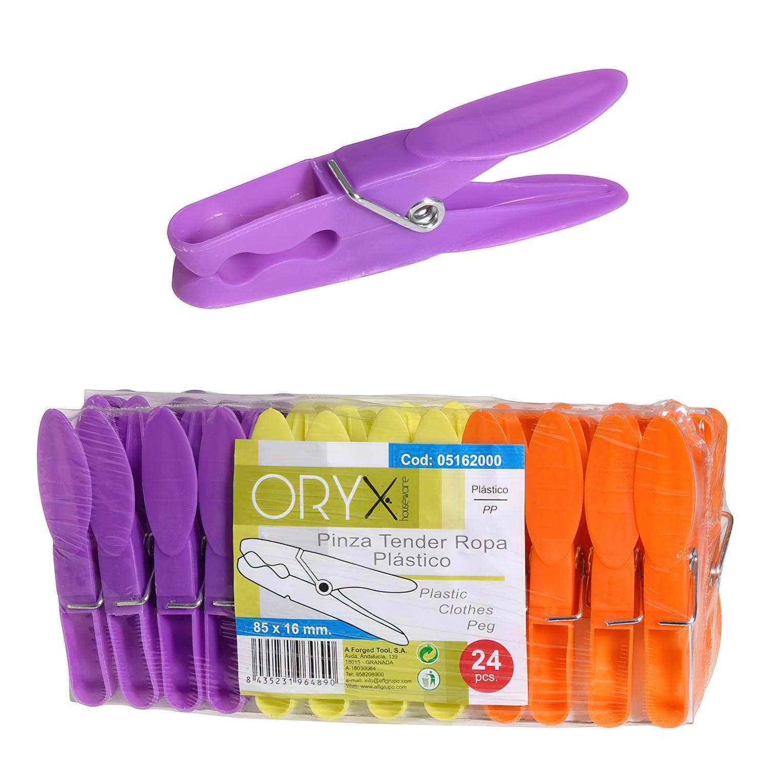 Pinzas Tender Ropa Plastico (pack 24 Piezas)